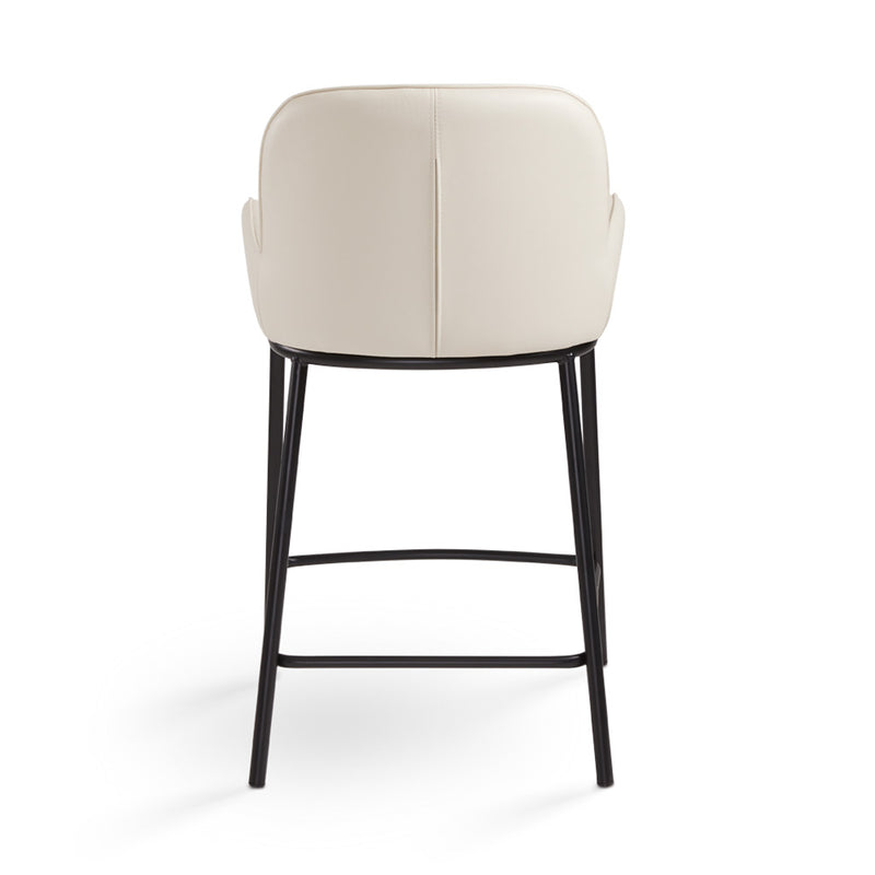 8. "Sturdy and stylish Bennett Counter Chair: Taupe Leatherette for any interior"