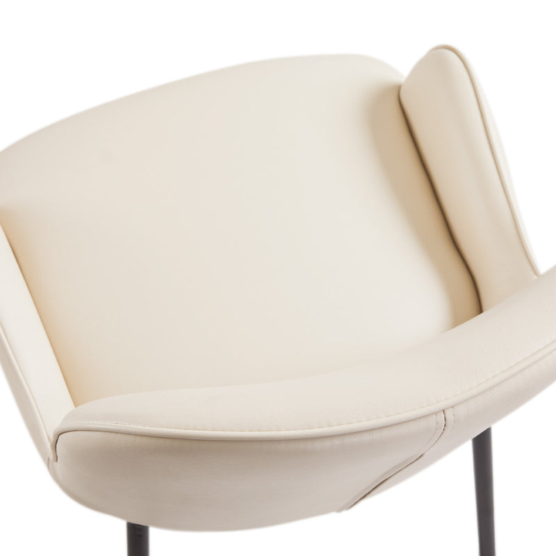 7. "Bennett Dining Chair: Taupe Leatherette - Durable and easy to clean"