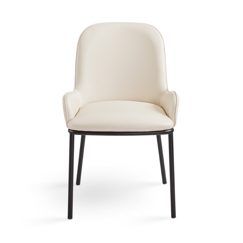 6. "Comfortable Taupe Leatherette Bennett Dining Chair - Ideal for long meals"