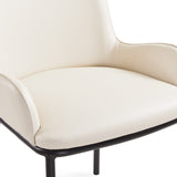 4. "Bennett Dining Chair in Taupe Leatherette - Enhance your dining experience"
