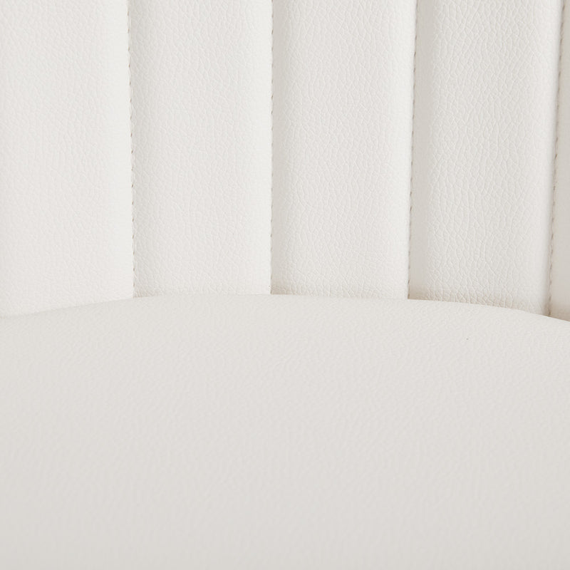 2. "White Leatherette Moira Black Dining Chair - Stylish and versatile design"
