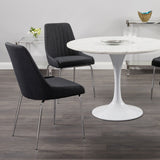 11. Stylish and comfortable Moira Dining Chair: Grey Linen for family gatherings