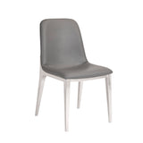 1. "Minos Dining Chair: Grey Leatherette - Sleek and modern design"