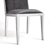 2. Stylish Emario Dining Chair: Charcoal Velvet for modern dining spaces