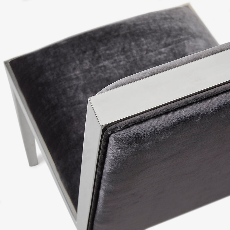 7. Emario Dining Chair: Charcoal Velvet with versatile style to complement any decor