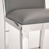 3. "Emario Counter Chair in Grey Leatherette - Enhance your kitchen decor with this contemporary seating"