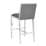 6. "Grey Leatherette Emario Counter Chair - Ideal for creating a cozy and inviting atmosphere in your kitchen"