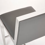 7. "Emario Counter Chair in Grey Leatherette - Add a touch of elegance and comfort to your counter area"