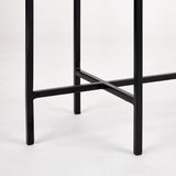 2. "Ida White Marble Top Console Table: Black Frame - Stylish and functional home decor"
