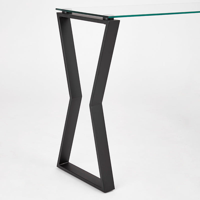 2. "Stylish Noa Black Metal Console Table for modern interiors"