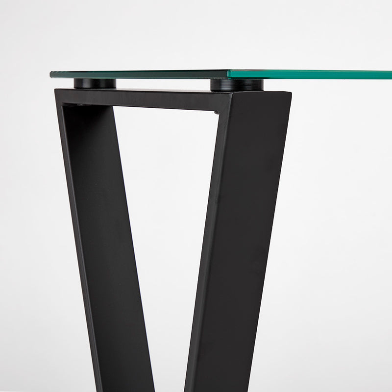5. "Elegant Noa Black Metal Console Table for entryways or living rooms"