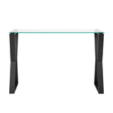 6. "Durable Noa Black Metal Console Table with a sturdy frame"