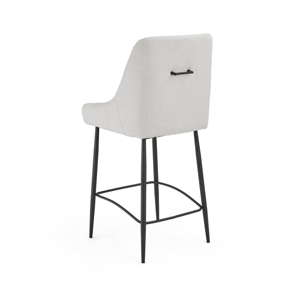 2. "Light Grey Linen Victoria Counter Stool - Stylish addition to any kitchen or bar area"