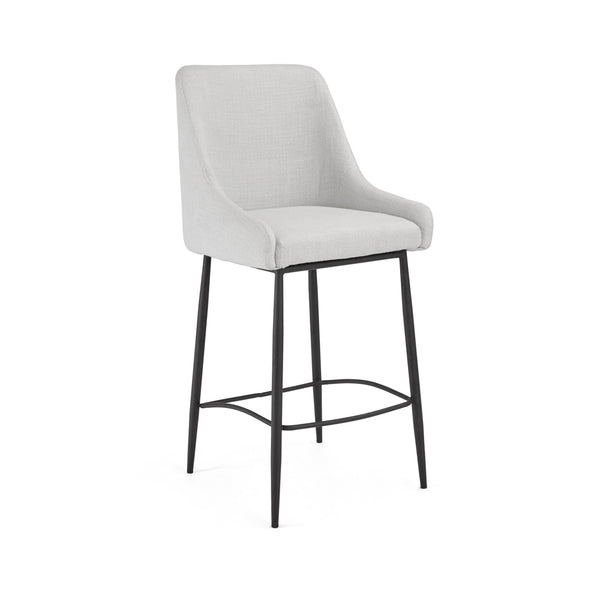 1. "Victoria Counter Stool: Light Grey Linen - Elegant and comfortable seating option"