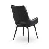 9. "Swivel Dining Chair with Black legs - Ideal for small spaces"