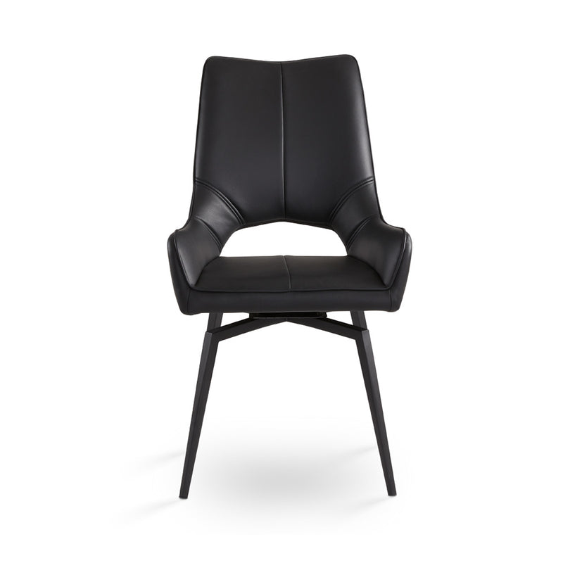 6. "Bromley Swivel Chair: Black Leatherette - Perfect for contemporary interiors"