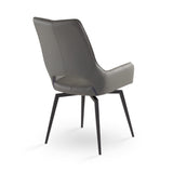 9. "Stylish Grey Leatherette Dining Chair - Enhance your dining room decor"