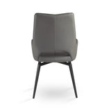 8. "Bromley Swivel Chair: Grey Leatherette with Black legs - Add a touch of sophistication"