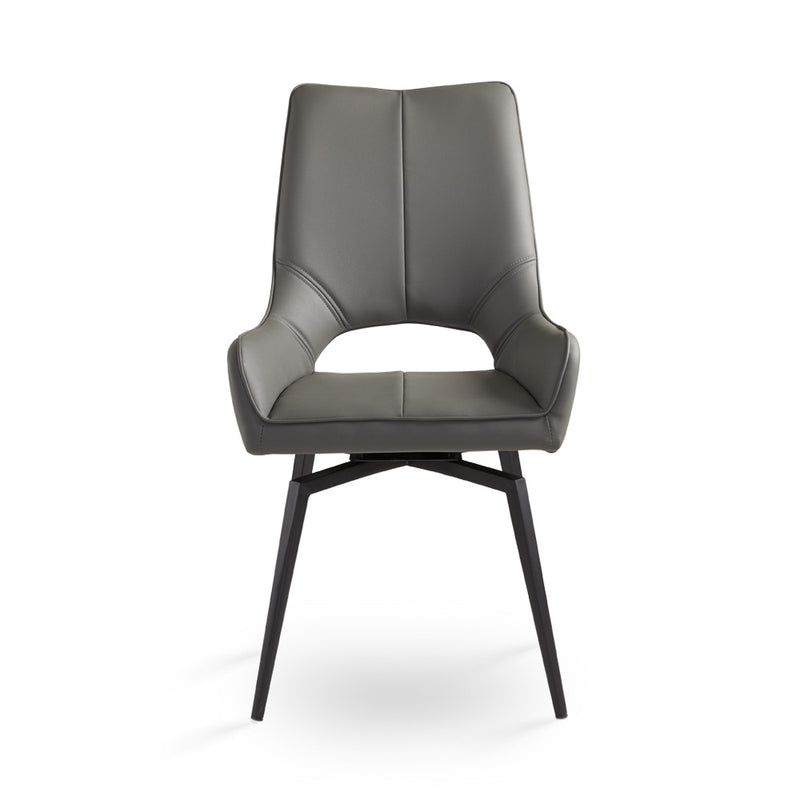 6. "Bromley Swivel Chair: Grey Leatherette - Perfect for contemporary interiors"