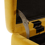 6. "Versatile Ochre Yellow Storage Bench - Enhance Your Home Decor"