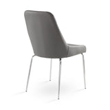 11. "Moira Dining Chair in Grey Leatherette - High-quality craftsmanship for long-lasting use"