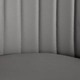 4. "Grey Leatherette Moira Dining Chair - Durable and easy to clean"
