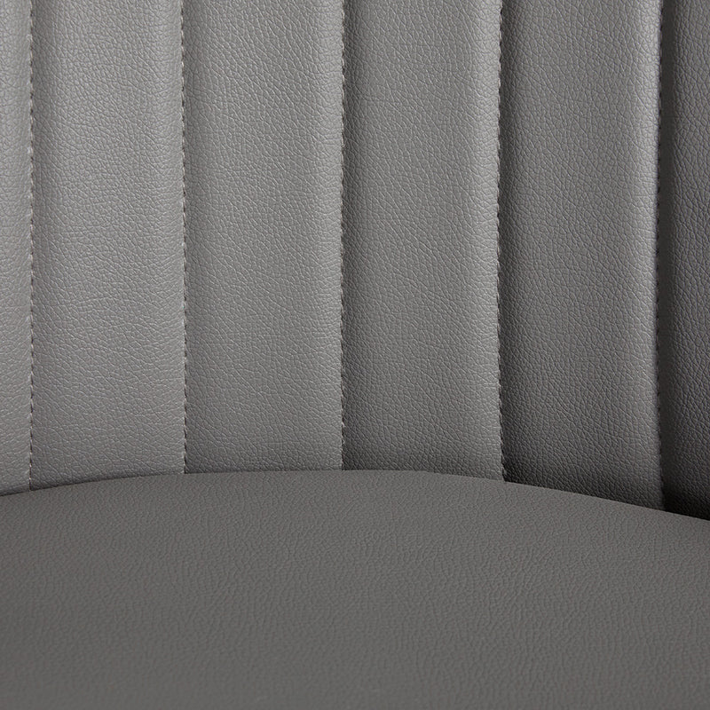 4. "Grey Leatherette Moira Dining Chair - Durable and easy to clean"
