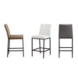2. "Modern Havana Black Base Counter Chair: Taupe Leatherette - Enhance your kitchen or bar area"