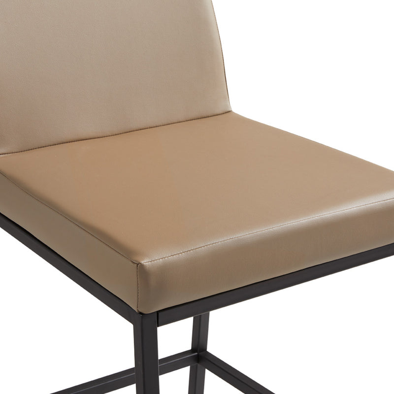 6. "Versatile Havana Black Base Counter Chair: Taupe Leatherette - Suitable for various interior styles"