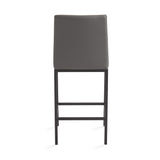 10. "Ergonomic Havana Black Base Counter Chair: Grey Leatherette - Promotes proper posture"