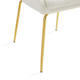 5. Moira Gold Dining Chair: Boucle Fabric Upholstery - Experience ultimate comfort during meal times