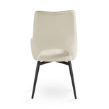 8. "Taupe Leatherette Dining Chair - Durable and easy to clean material"