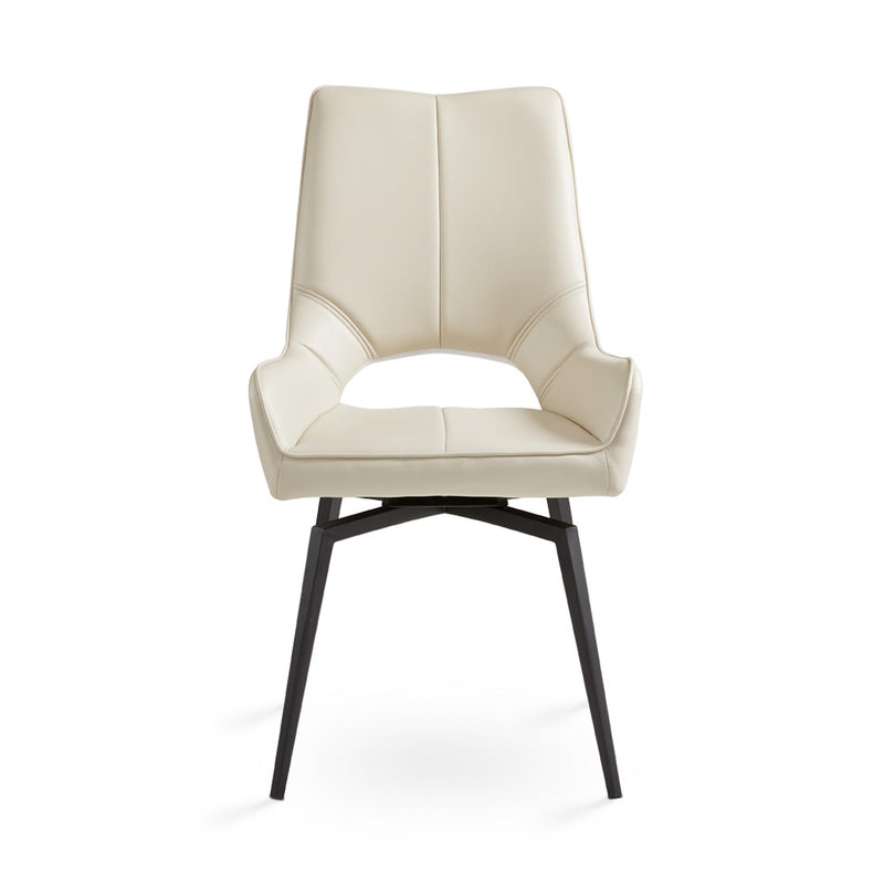 6. "Taupe Leatherette Upholstered Dining Chair - Add a touch of sophistication to your dining area"