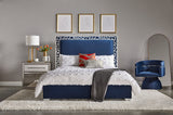 8. "Obi Blue Velvet Chair - Versatile and Functional Furniture Piece"
