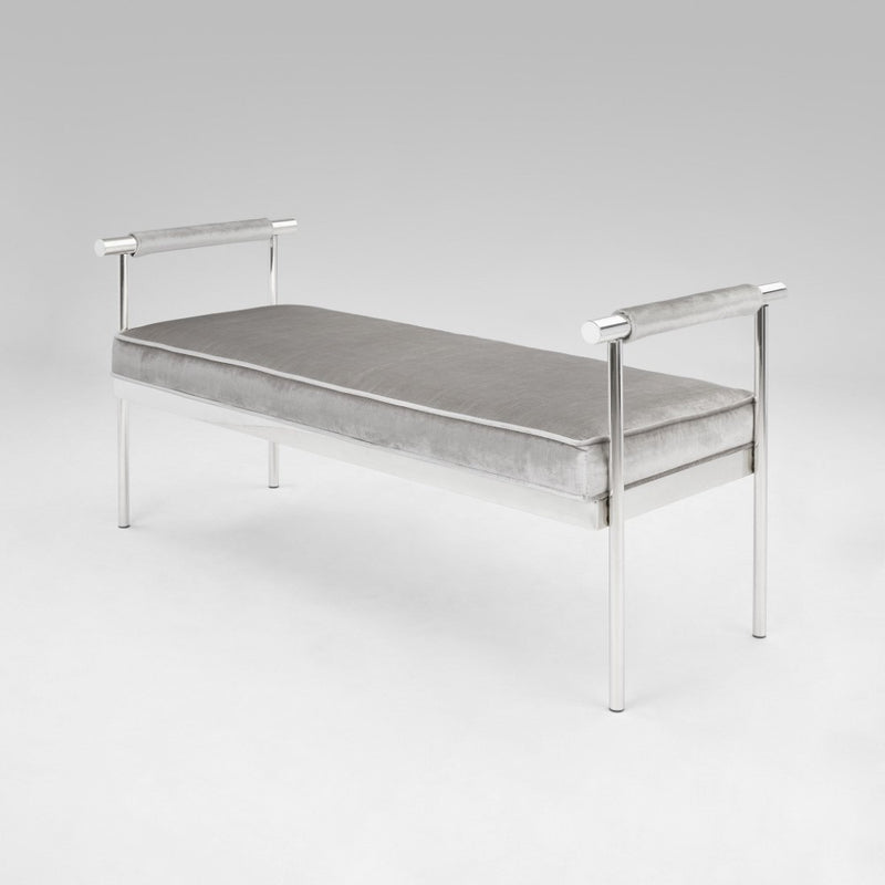 1. "Helen Bench: Grey Velvet - Luxurious and Comfortable Seating Option"