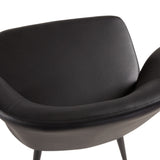 7. "Affordable Fortina Dining Chair: Black Leatherette with Black Legs - Great value for money"