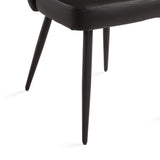 5. "Durable Fortina Dining Chair: Black Leatherette with Black Legs - Built to last"