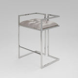 4. "Enhance Your Kitchen Décor with the Coralie Counter Stool: Silver Satin - Sleek and Sophisticated"