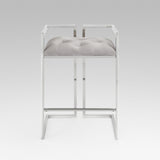 3. "Shop the Coralie Counter Stool: Silver Satin - Contemporary Design for Modern Interiors"