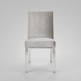 7. "Emiliano Dining Chair in Grey Velvet - Create a cozy and inviting atmosphere for your meals"