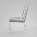 5. "Emiliano Dining Chair: Grey Velvet - Luxurious seating option for your dining room"