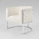 5. "Honeycomb Chair in Ivory Linen - Enhance your living space with this chic seating option"
