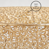 5. "Dolce Gold Coffee Table featuring a contemporary blend of gold and glass"