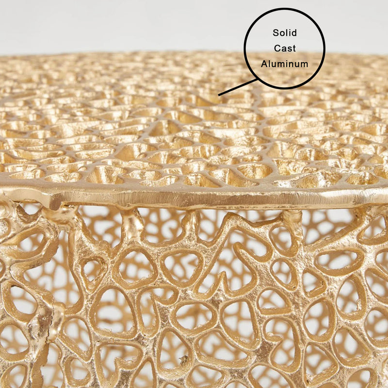 5. "Dolce Gold Coffee Table featuring a contemporary blend of gold and glass"