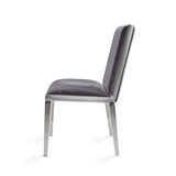 10. Charcoal Velvet Emario Dining Chair with medium-sized image alt text showcasing its elegant design