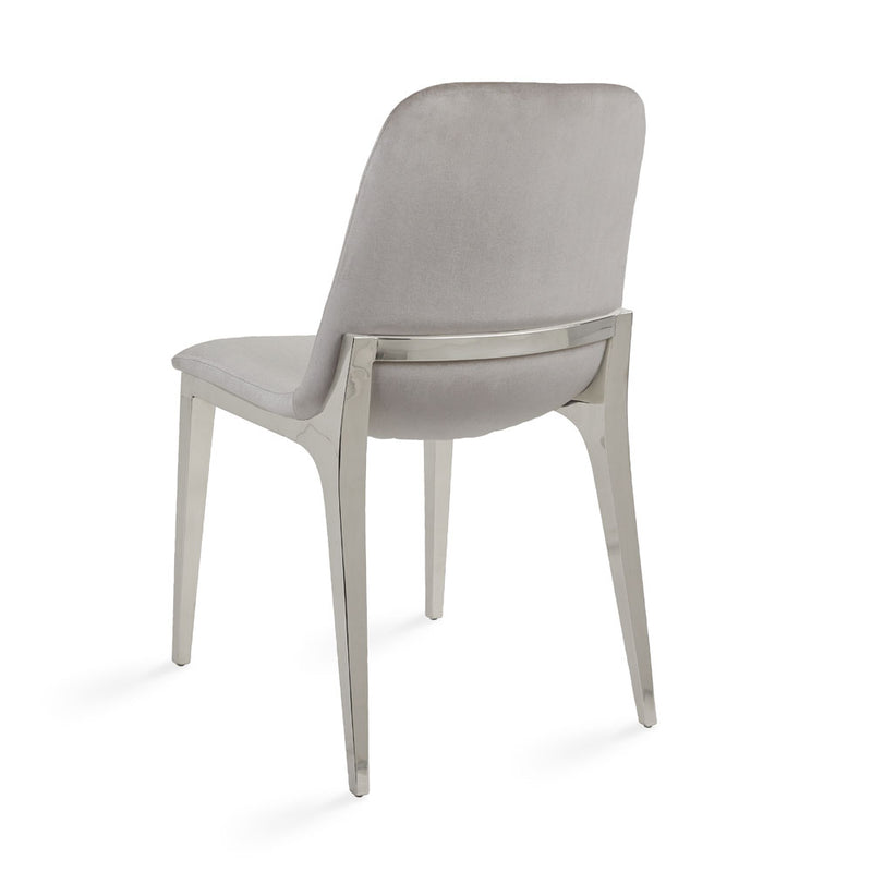 3. "Medium-sized Minos Dining Chair in Grey Velvet - Perfect blend of style and comfort"