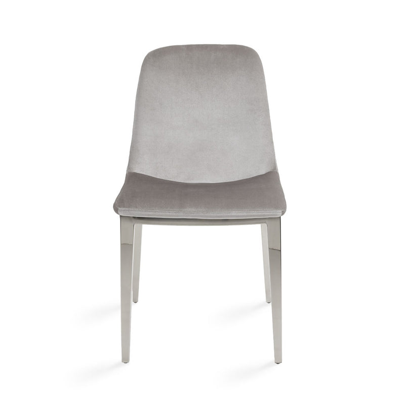 5. "Minos Dining Chair: Grey Velvet - Luxurious seating option for modern interiors"