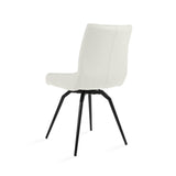 10. "Sturdy Nona Swivel Chair: White Leatherette for Everyday Use"