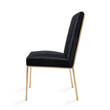 5. "Wellington Gold Dining Chair: Black Velvet - A statement piece for modern dining interiors"