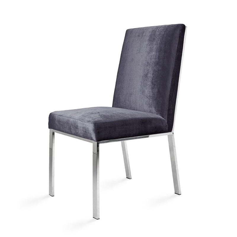 3. "Medium-sized Wellington Dining Chair in Charcoal Velvet - Perfect blend of comfort and sophistication"
